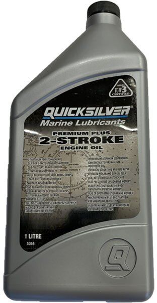 Quicksilver Boats Premium Plus 2 Cycle Tc-w3 Outboard Oil Engine 1l 6 Units Grey One Size unisex