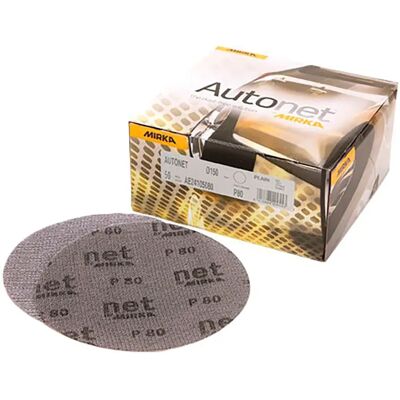Mirka Autonet P80 Sandpaper 152.4 Mm 50 Units Grey One Size unisex Mirka Autonet P80 Sandpaper 152.4 Mm 50 Units Grey One Size unisex