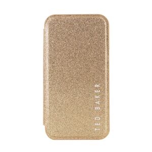 Ted Baker CAMBRIT Gold Glitter Mirror Folio Phone Case for iPhone 14 Pro Max