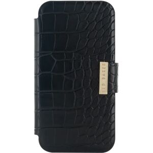 Ted Baker KHAILIA Black Croc Folio Phone Case for iPhone 12 Pro Gold Shell