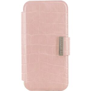 Ted Baker KHAILIA Pink Croc Dual Card Slot Folio Phone Case for iPhone 12 Pro Gold Shell