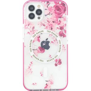 Ted Baker AZAMIA Clear Scattered Flowers Antishock Phone Case for iPhone 12 Pro Pink Bumper Compatible with MagSafe