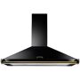 Rangemaster CLAHDC90BB 90cm Classic Chimney Cooker Hood-Black/Brass