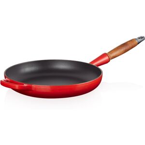 Le Creuset 28cm Signature Frying Pan with Wooden Handle - Cerise