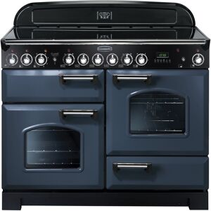 Rangemaster CDL110ECSB/C Classic Deluxe 110cm Electric Ceramic Range Cooker Stone Blue/Chrome