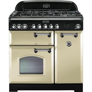 Rangemaster CDL90DFFCR/C Classic Deluxe 90 Dual Fuel Range Cooker - Cream and Chrome