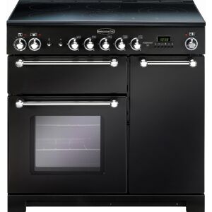 Rangemaster KCH90ECBL/C Kitchener 90 Electric Ceramic Range Cooker - Black and Chrome