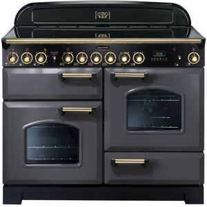 Rangemaster CDL110ECSL/B Classic Deluxe 110cm Electric Ceramic Range Cooker- Slate/Brass