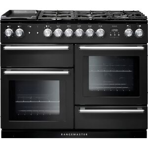 Rangemaster NEX110DFFCB/C Nexus 110cm Dual Fuel Range Cooker Charcoal Black/Chrome