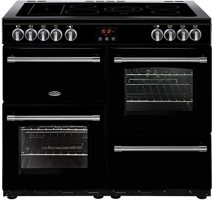 Belling Farmhouse FH100EBK 100cm Electric Ceramic Range Cooker-Black