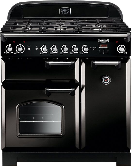 Rangemaster CLA90NGFBL/C Classic 90 Gas Range Cooker  Black