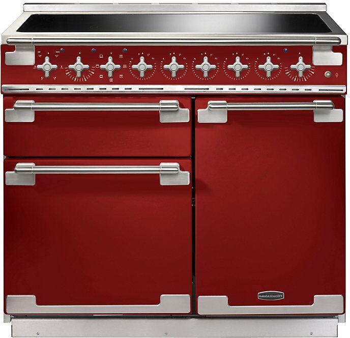 Rangemaster ELS100EIRD/ Elise 100 Induction Hob Range Cooker  Cherry Red