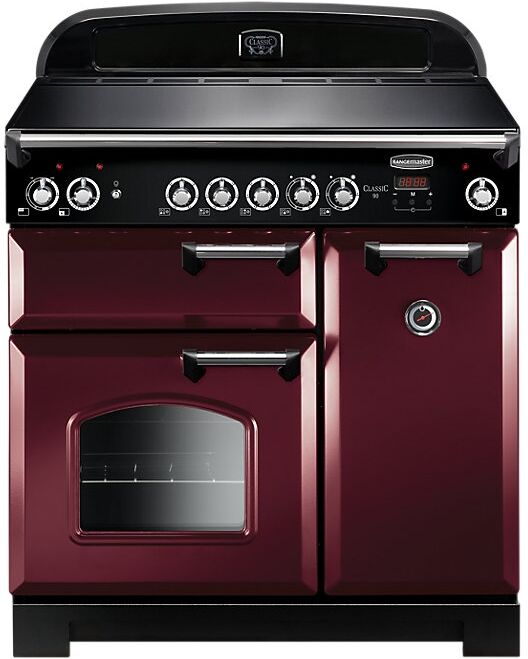 Rangemaster CLA90ECCY/C Classic 90 Electric Range Cooker Cranberry Chrome