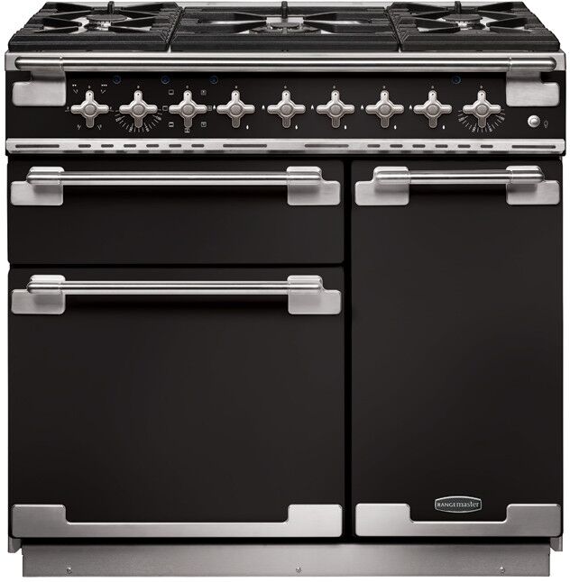 Rangemaster ELS90DFFGB Elise 90 Dual Fuel Range Cooker Black