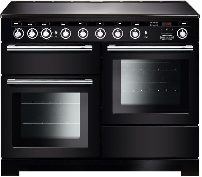 Rangemaster EDL110EIBL/C Encore Deluxe 110 Induction Range Cooker Black/Chrome