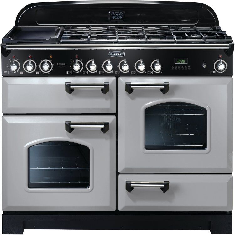 Rangemaster CDL110DFFRP/C Classic Deluxe Dual Fuel Range Cooker 110Cm Royal Pearl