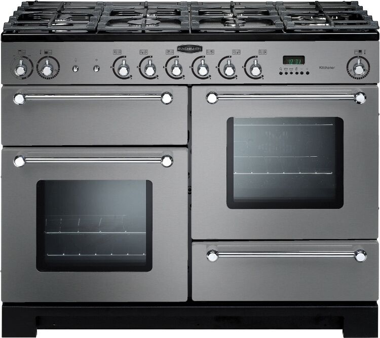 Rangemaster KCH110DFFSS/C Kitchener 110cm Dual Fuel Range Cooker Stainless Steel