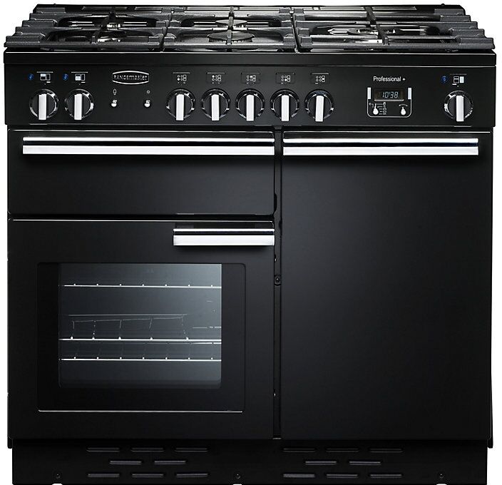 Rangemaster PROP100DFFGB/C Professional + 100 Dual Fuel Range Cooker  Gloss Black