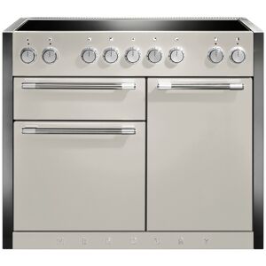 Mercury MCY1082EIOY 1082 Electric Induction Range Cooker-Oyster/Chrome Trim