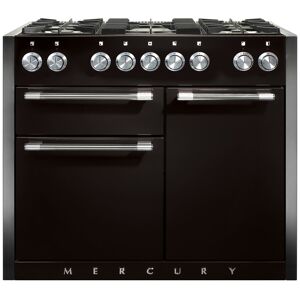 Mercury MCY1082DFLQ 1082 Dual Fuel Range Cooker-Liquorice/Chrome Trim