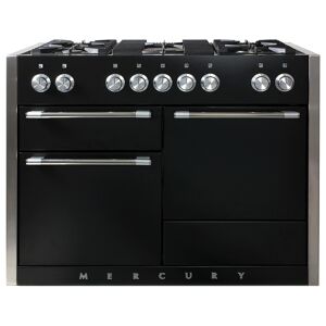 Mercury MCY1200DFAB 1200 Dual Fuel Range Cooker-Ash Black/Chrome Trim