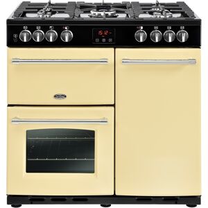 Belling Farmhouse FH90DFTCR 90cm Dual Fuel Range Cooker - Cream