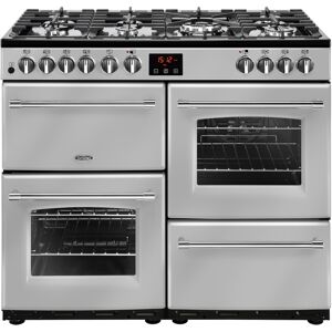 Belling Farmhouse FH100DFTSIL Silver 100cm Dual Fuel Range Cooker