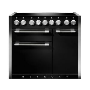 Mercury MCY1000EIAB 1000 Electric Induction Range Cooker-Ash Black/Chrome Trim