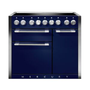 Mercury MCY1000EIBB 1000 Electric Induction Range Cooker-Blueberry/Chrome Trim