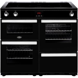 Belling Cookcentre 100EIBLK 100cm Electric Induction Range Cooker - Black 444444092