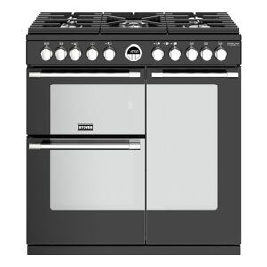 Stoves Sterling Deluxe STRDXS900DFBK 90cm Dual Fuel Range Cooker - Black