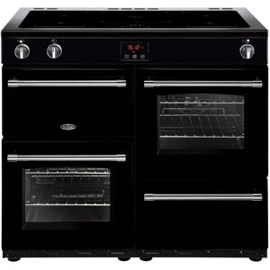 Belling Farmhouse FH100EIBK 100cm Electric Induction Range Cooker-Black