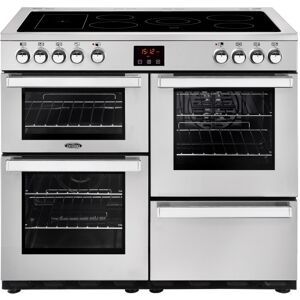 Belling Cookcentre 100EPROFSTA 100cm Electric Ceramic Range Cooker-Professional Stainless Steel 444444084