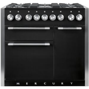 Mercury MCY1000DFAB 1000 Dual Fuel Range Cooker-Ash Black/Chrome Trim