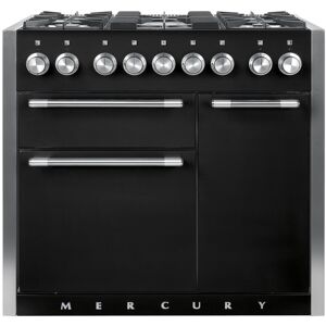 Mercury MCY1000DFLQ 1000 Dual Fuel Range Cooker-Liquorice/Chrome Trim