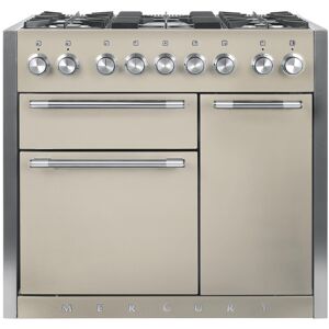 Mercury MCY1000DFOY 1000 Dual Fuel Range Cooker-Oyster/Chrome Trim