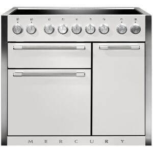 Mercury MCY1000EISD 1000 Electric Induction Range Cooker-Snowdrop/Chrome Trim