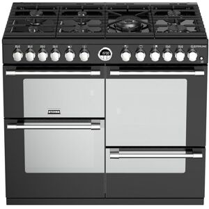 Stoves Sterling Deluxe STRDXS1000DFBK 100cm Dual Fuel Range Cooker Black