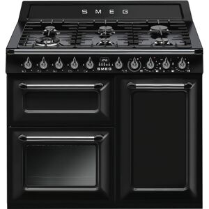 Smeg TR103BL Victoria Dual Fuel Range Cooker in Black