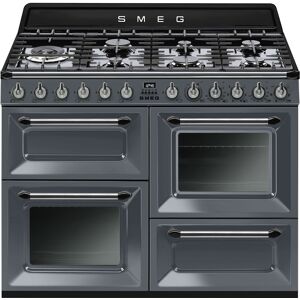 Smeg TR4110GR 110cm Victoria Dual Fuel Range Cooker-Slate Grey