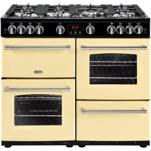 Belling FH100G CR 100cm Gas Range Cooker With 7 Burner Gas Hob Cream