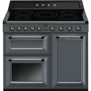 Smeg TR103IGR2 100cm Victoria Slate Grey Three Cavity Traditional Range Cooker with Induction Hob