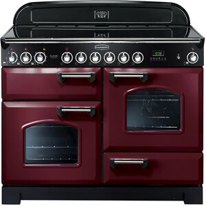 Rangemaster CDL110ECCY/C Classic Deluxe Electric Ceramic Range Cooker 110cm Cranberry Chrome