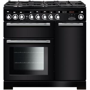 Rangemaster EDL90DFFBL/C Encore Deluxe 90cm Dual Fuel Range Cooker Black/Chrome