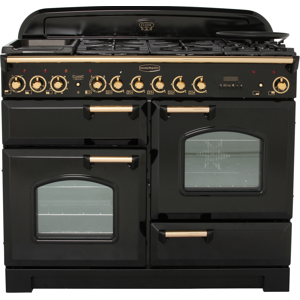 Rangemaster CDL110DFFBL/B Classic Deluxe Range Cooker 110Cm Dual Fuel Black Brass