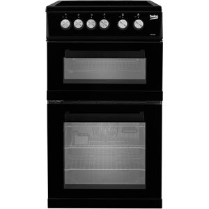 Beko KDVC563AK Freestanding 50cm Double Oven Electric Cooker-Black