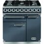 Falcon Deluxe 900 F900DXDFSL/NM Dual Fuel Slate/Chrome Range Cooker