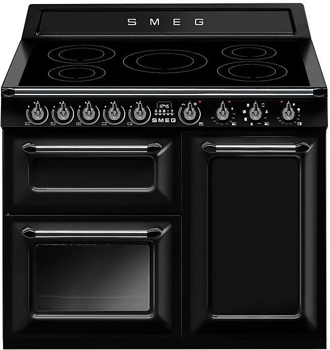 Smeg TR103IBL Victoria Range Cooker with Induction Hob, Black