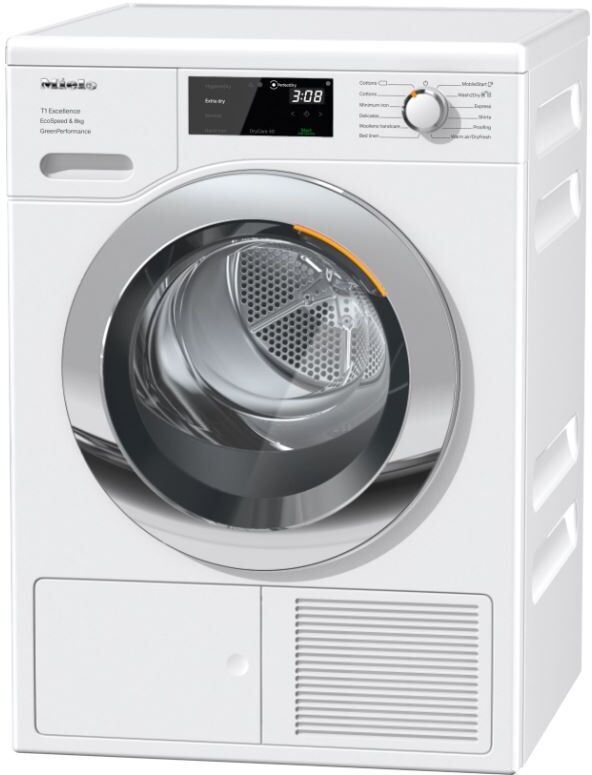 Miele TEF765WP 8kg EcoSpeed Heat Pump Tumble Dryer - Chrome Edition