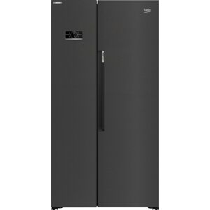 Beko ASL1442VPZ Freestanding American Style Fridge Freezer - Black Steel